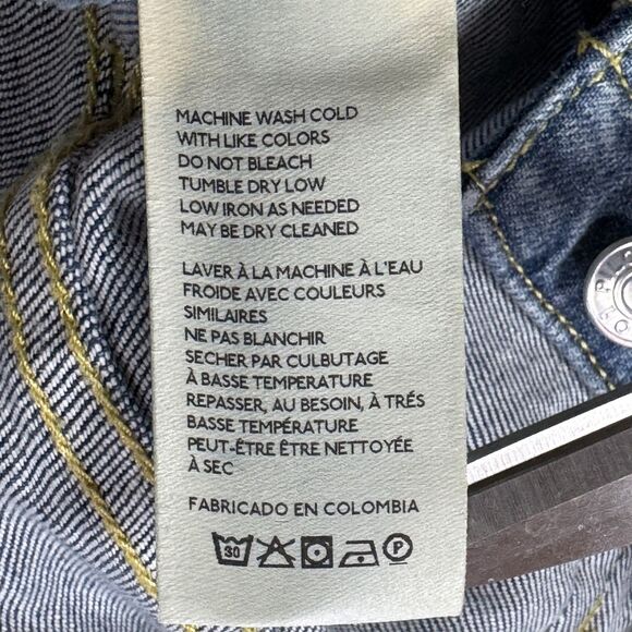 Pilcro Anthropologie Jeans Size 27 Byram Wash Straight Leg Distressed Stretch - Picture 14 of 16